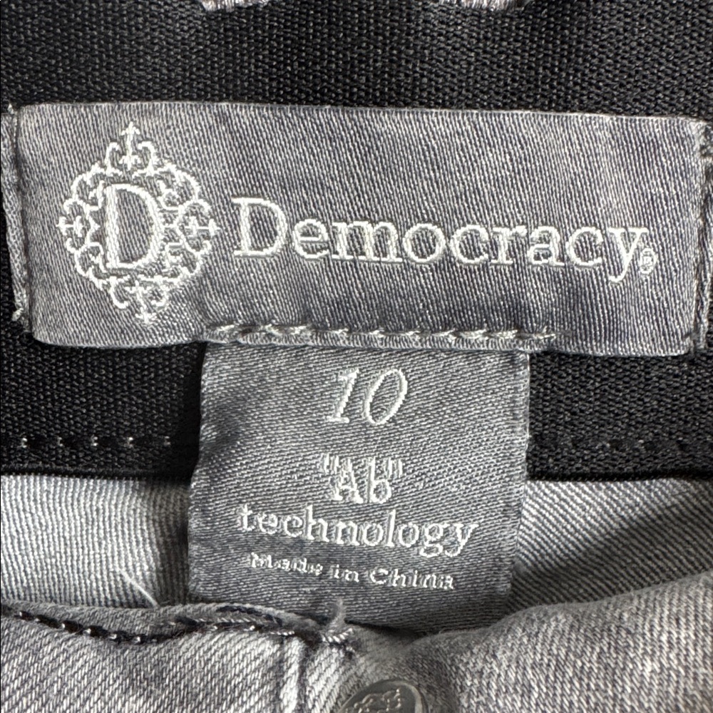 Democracy Womens Light Gray Seamed Wide Leg Jeans - Picture 2 of 8